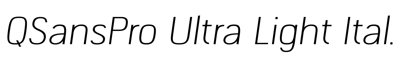 QSansPro Ultra Light Italic